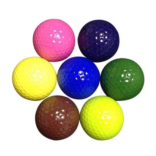 Custom logo colored outdoor piece practice golf balls factory