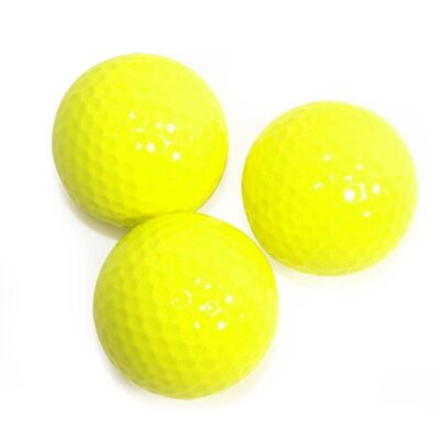 Multi-color piece practice golf balls for training use